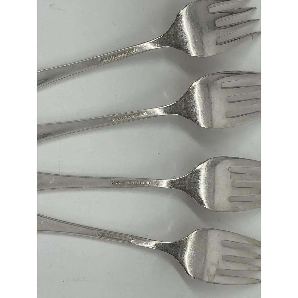 Oneida Community Lady Hamilton 1932 Salad Forks 6 1/4” Silver-plated Set Of 4